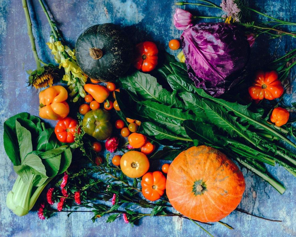 Close-up of colourful vegetable medley